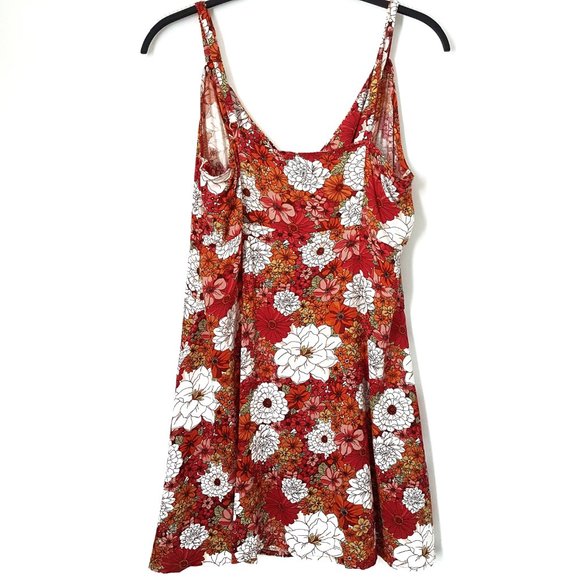 Forever 21 Red/Multi Floral Print Dress, 0X - NWT - Picture 2 of 9